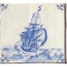 Carreaux de Delft Bateaux de haute mer en ble