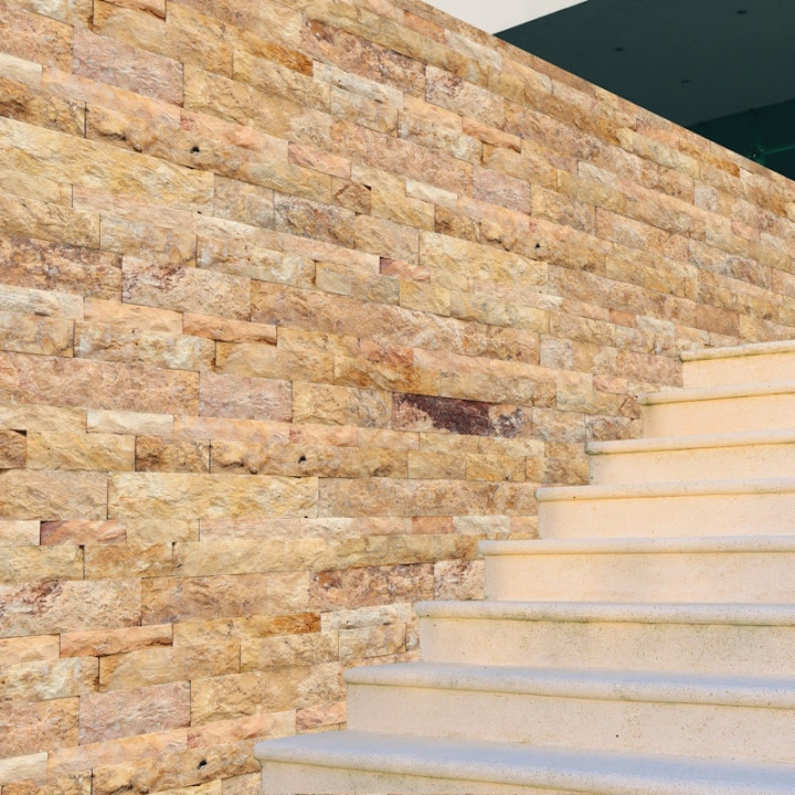 Angle de parement pierre naturelle beige Oracle