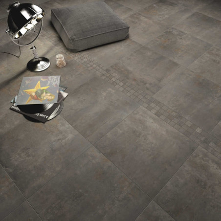 Carrelage effet métal