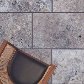 Carrelage en travertin gris choix naturel 60x40