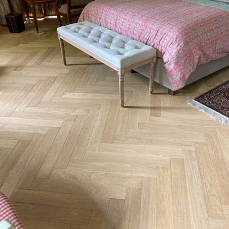 Parquet Bâton rompu chêne massif Premier choix