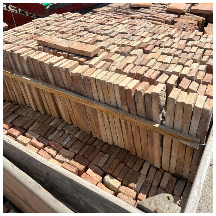 Tomette ancienne de récupération rectangulaire