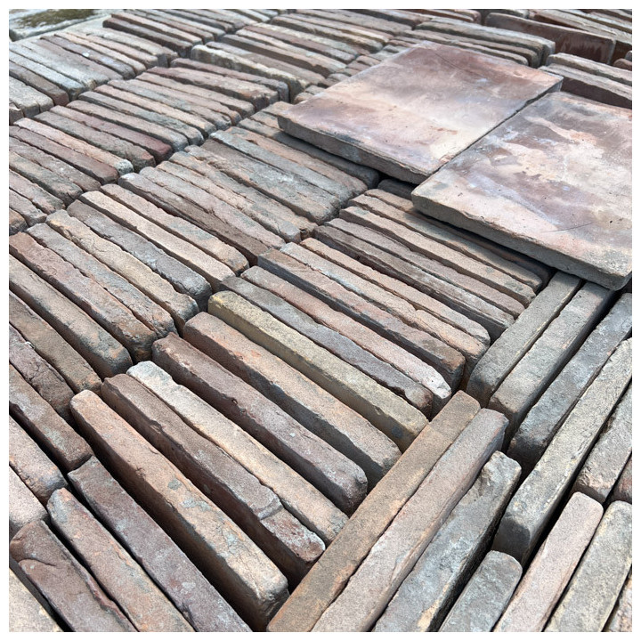 Tomette ancienne de récupération rectangulaire