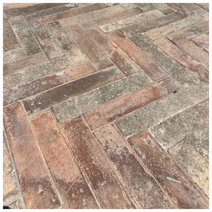 Tomette ancienne de récupération rectangulaire