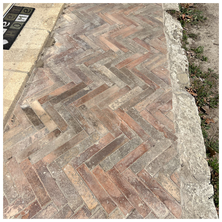 Tomette ancienne de récupération rectangulaire