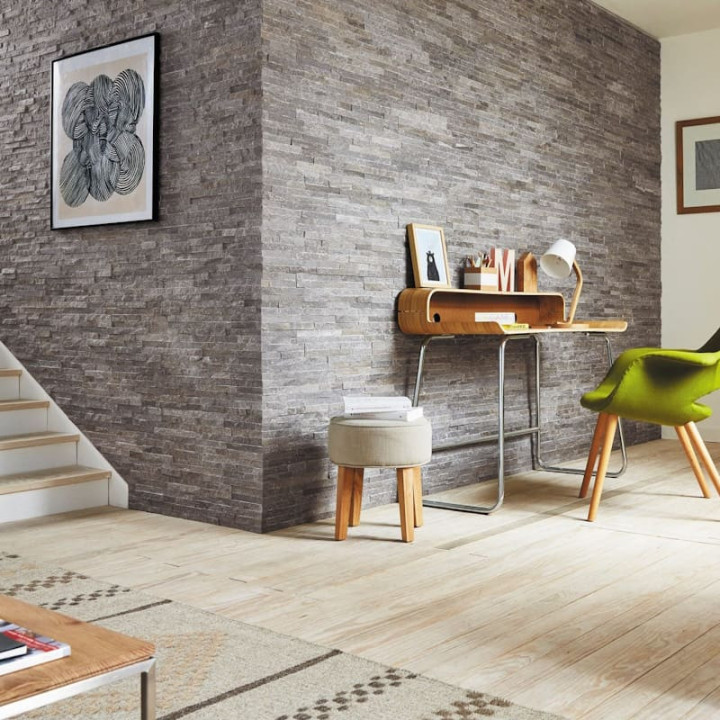 Plaquette de parement slimstone grise