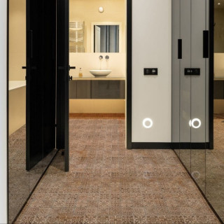 Mosaïque patchwork au sol