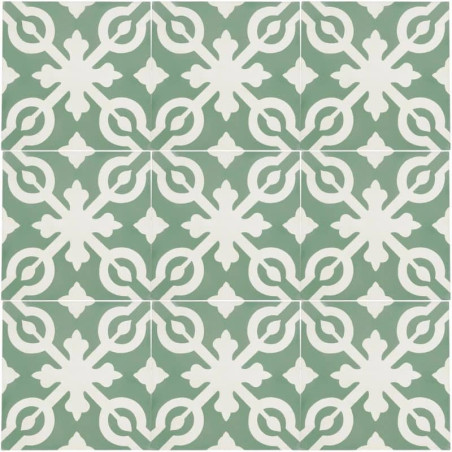 Carreau de ciment Vert de gris