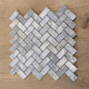 Mosaïque en chevron Silver Titanium