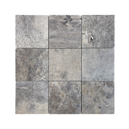 Pavé en travertin 15x15 silver choix naturel