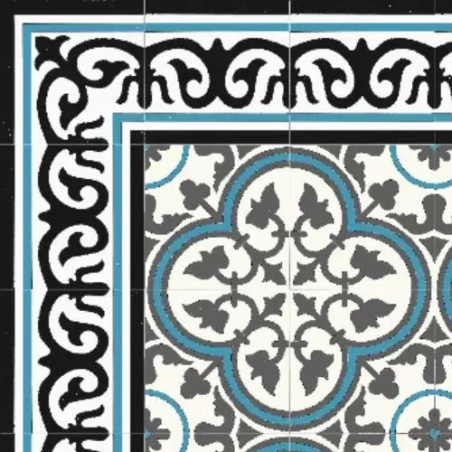 Angle de frise carreaux de ciment Riviera