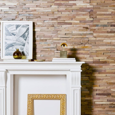 Parement bois exotique bangkirai Brut raboté déstructuré