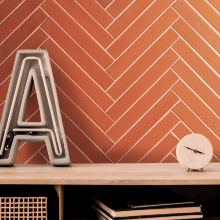 Plaquette en terre cuite émaillée bi-cuisson