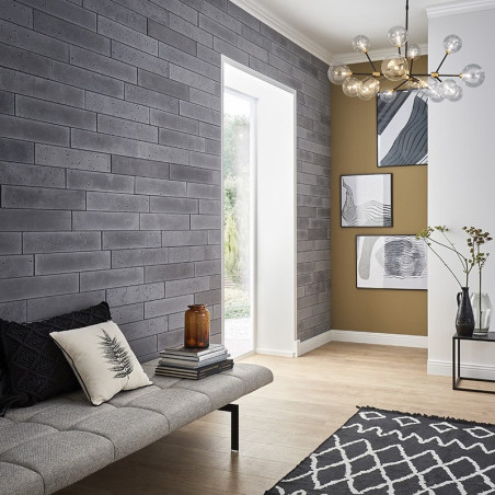 Plaquette de parement Fara rectangulaire anthracite