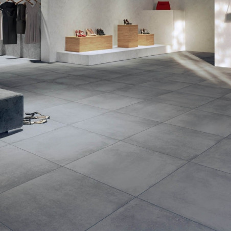 Carrelage intérieur effet béton satiné