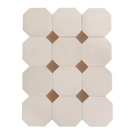 Dallage à cabochons Poillé avec cabochons colorés