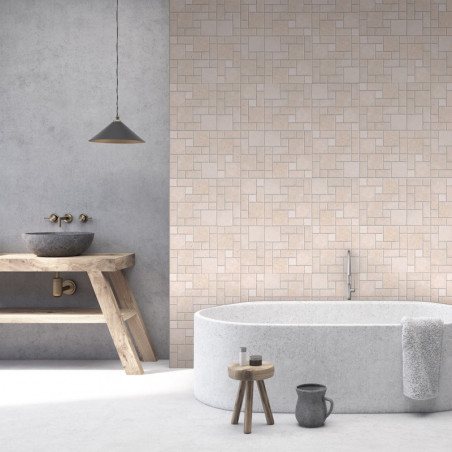 Plaque de mosaïque en travertin premier choix light