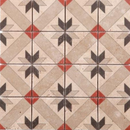 Mosaïque en travertin vintage
