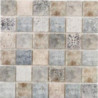 Mosaïque effet carreaux de ciment satiné