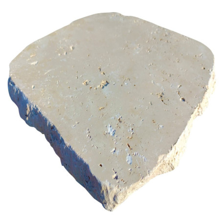 Pas japonais rond en travertin mix