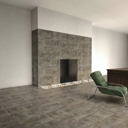 Plinthe pour carrelage effet métal