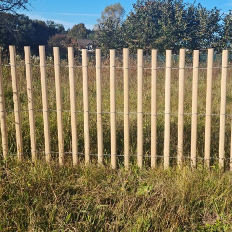 Ganivelle Châtaignier ecorcé demi-rond