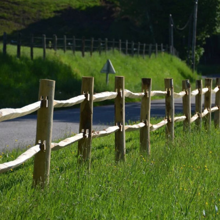 Poteau de Clôture châtaignier Post & rail