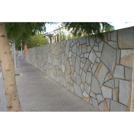 Pierre de Parement Naturelle en Quartzite Argenté Bicolore