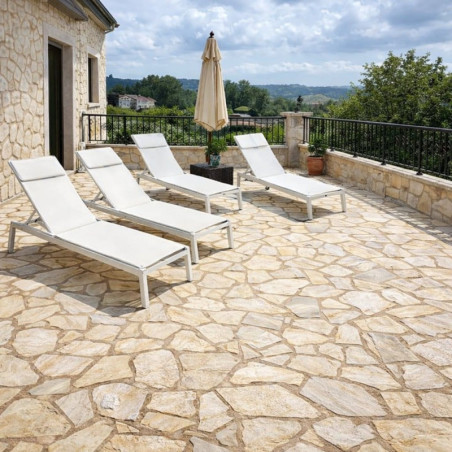 Dallage en Marbre Jaune Clair