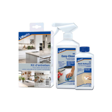 Kit d’entretien pour plans de travail en pierre naturelle – Lithofin