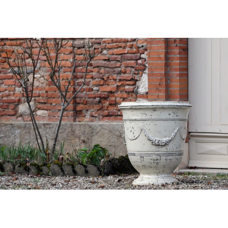 Vase guirlande email ivoire