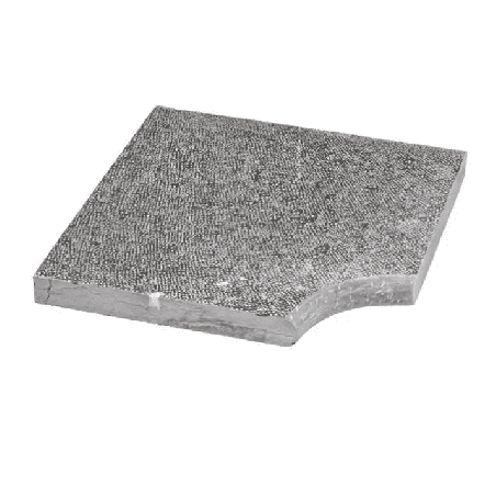 Angle de margelle pierre bleue bouchardée