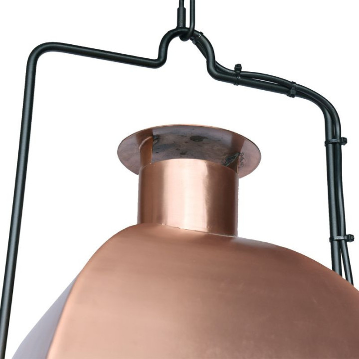 Chapeau lampe quai seine cuivre