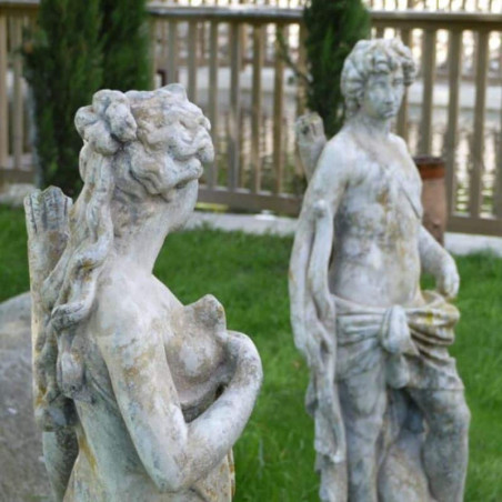 Paire de Statues de Diane et d'Apollon