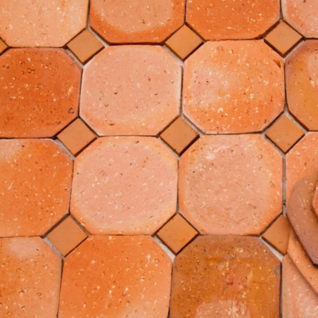 Tomette octogonale classique en terre cuite