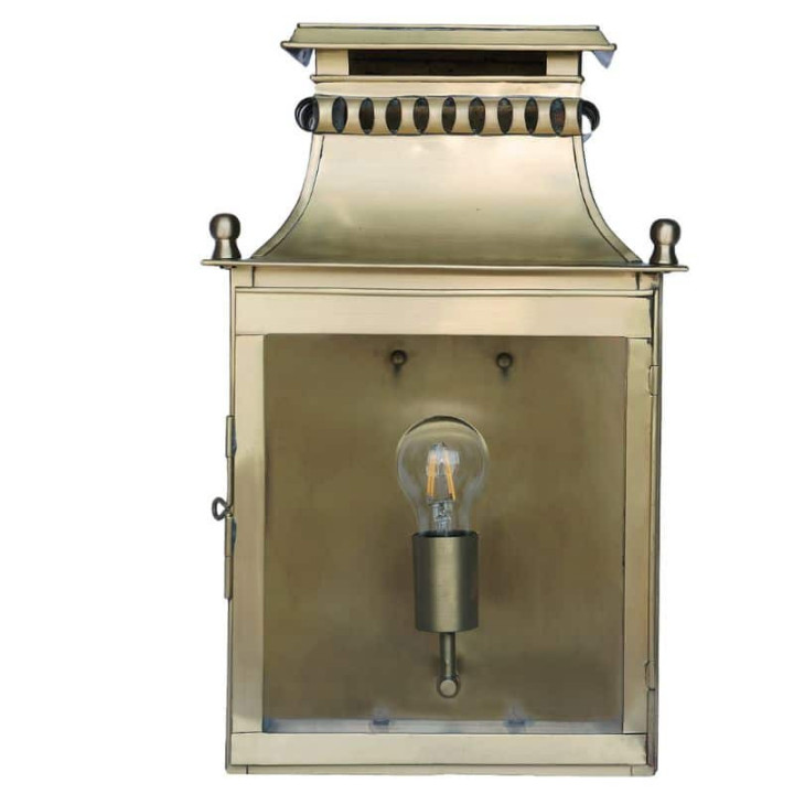 lanterne murale la muette en laiton doré