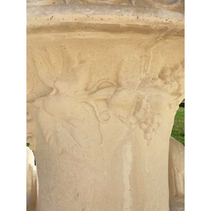 vase feuilles vigne blanc 4