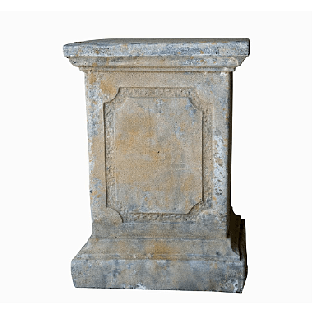 Socle rectangulaire classique en pierre reconstituée patinée Ligerio