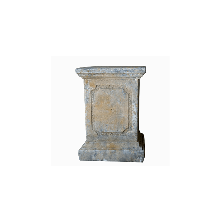 Socle rectangulaire classique en pierre reconstituée patinée Ligerio