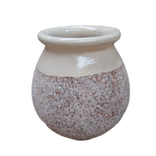 Jarre méditerranéenne 60 cm ivoire patine classique