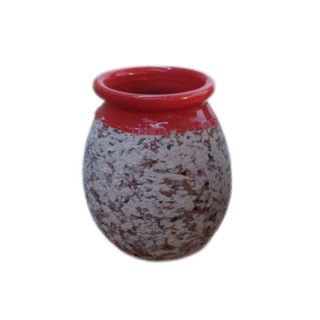 Jarre Méditerranéenne col rouge coquelicot