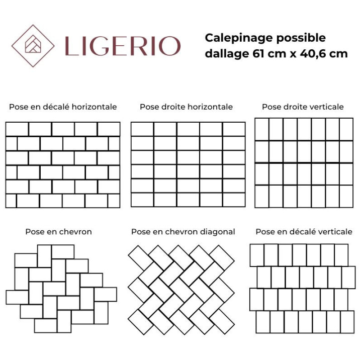 Ligerio - Carrelage en travertin deuxième choix (naturel) 61x40