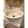 vasque striée travertin 4