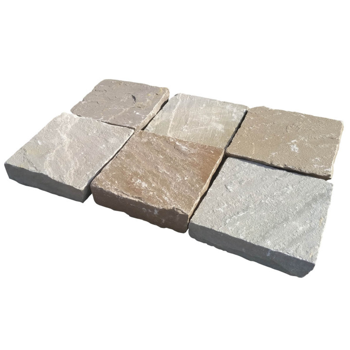 Pavé Grès Kandla Multicolore: Revêtement Idéal pour Cour