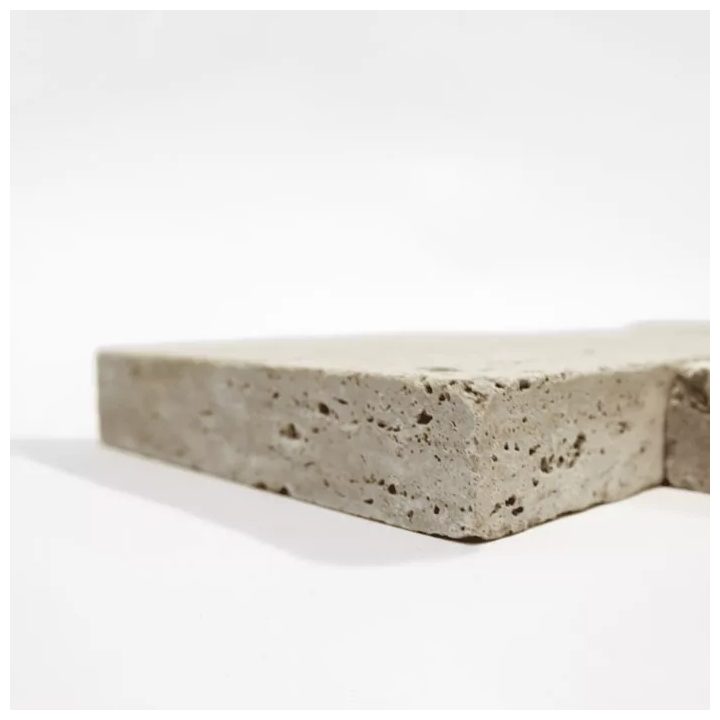 pavé travertin “bord mer” vu de côté