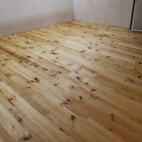 Parquet noueux massif en pin des Landes double face 23mm