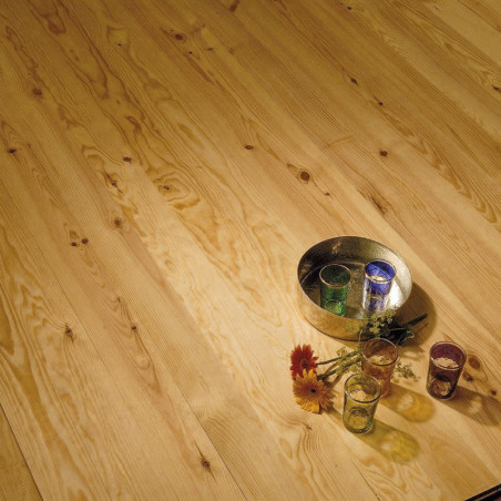 Parquet massif double face en pin des landes et à petits nœuds