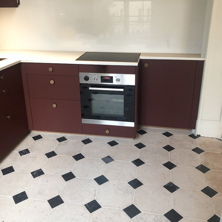 Dallage à cabochons en pierre du Nivernais - 1