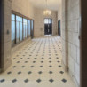 Dallage cabochons poillé couloir intérieur