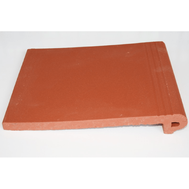 margelle d’escalier rouge lisse 2